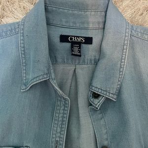 Chambray/Jean shirt. Size large.